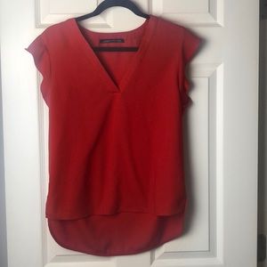 Zara Red Blouse size small